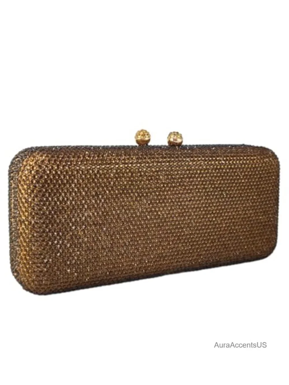 Crystal Rhinestone Evening Clutch with Detachable Chain Straps